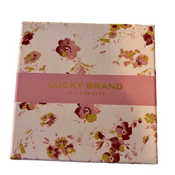 Lucky Brand Hammered Gold Toned & Faux Pearl Drop Earrings. - Picture 6 of 7